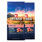 Ontario Adult Large Beef & Brown Rice 2 x 12 kg