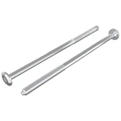 Vidaxl Pohištveni vijaki 2 szt. srebrna M6 x 120 mm Jeklo