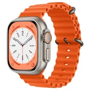 Silikonski pas za pametno uro Techsuit W038 za Apple Watch (42mm/44mm/45mm/46mm/49mm) - oranžen