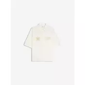 Bershka Srajca  zlato-rumena / naravno bela