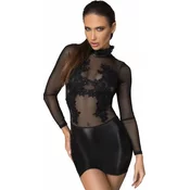 Črna obleka Čutna Dominatrix, XXL