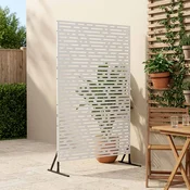 vidaXL Zaslonska zaščita 100 x 50 x 180 cm Jeklo Bela
