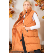 Z6743 DEWBERRY LADIES VEST-PLAIN CAMEL