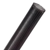 PET razširljiva kabelska pletenica - črna 6 mm