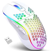 INF 2.4G Brezžična miška za polnjenje - Nastavljiv DPI, Ergonomska oblika White, (5000129809)