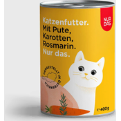 NUR DAS Mačja hrana - puran in korenje - 400 g