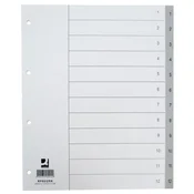 Plastični delilnik Q-CONNECT 12-delni maxi siv