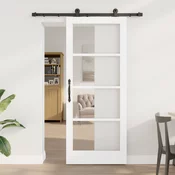 vidaXL Drsna vrata  z montažno opremo ORKDALBela 83x202 cm