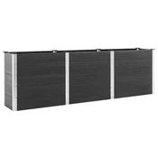Povišena vrtna gredica 300 x 100 x 91 cm WPC siva