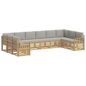 Set vanjskih sofa 7 pcs Bijela i svijetlosiva