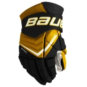 Hokejske rokavice Bauer Vapor FLYLITE Black/Gold Intermediate 12 palcev
