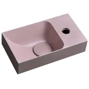PICCOLINO betonski umivalnik 30,8x17cm, mešalnik na desni strani, roza - Rdeča/rožnata barva - 30,8x10,6x17 cm - Sapho - SMALL - 24 - Beton - Lepilo - Pravokotnik - 308 - 106 - 170 - 14