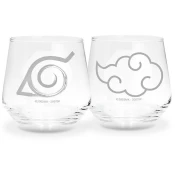 Komplet 2 kozarcev ABYstyle Naruto Shippuden - Konoha in Akatsuki, 30 cl