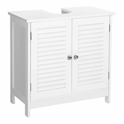 Kopalniška omarica pod umivalnikom, dvojna vrata, 60 x 60 x 30 cm mat bela | VASAGLE
