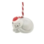 Keramičen okrasek za jelko 4 cm Sleeping Cat – Sass & Belle
