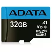 A-DATA UHS-I MicroSDHC 32GB class 10 + adapter AUSDH32GUICL10A1-RA1