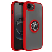 AVIZAR Etui za iPhone 17e s prstanastim stojalom in magnetno pritrditvijo, Rdeča, (5000274184)