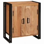 Nocni ormar Smeda 66 x 35 x 76 cm Masivno bagremovo drvo