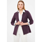 armonika Womens Plum Striped One-Button Jacket