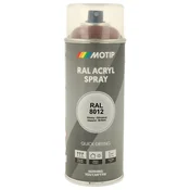 Industrijski akrilni lak sprej RAL HG 400ml Motip - RAL 8012 rdeče rjava