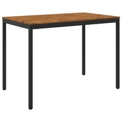 vidaXL Vrtni Bar Miza Naravna in črna 147 x 88,5 x 105 cm