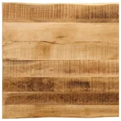 Stolna ploca sa živi rub 80x80x3,8 cm masivno grubo drvo manga