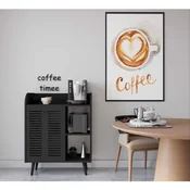 Hanah Home komoda za kafe kutak Magnetar, 90 cm, crna