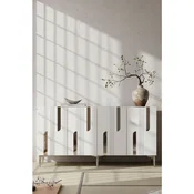 Hanah Home komoda Nota 150, 150 cm, bela / srebrna