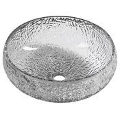 GAVIOTA Stekleni pult z gravuro - umivalnik O 42 cm, črna - Črna - 42x15 cm - Sapho - BEAUTY - 24 - Steklo - Krog - 420 - 150 - 420 - 14