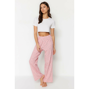 Trendyol Pink Cotton Striped Knitted Pajama Bottoms