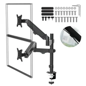 slomart Stojalo za 2 monitorja z vzmetjo, 17-32, 2-10kg