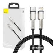 iPhone 14 Plus / 14 Pro / 14 BASEUS CAFULE kabel za prijenos podataka Type-C - lightning, 25 cm, CRNA CATLJK-01