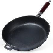 0.00023 Litoželezna ponev 28 cm z lesenim ročajem