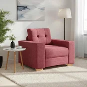 Sofa fotelja vino crvena 100x78x80 cm tkanina