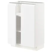 METOD Podni element s policama/2 vrata, bela/Voxtorp matirano bela, 60x37 cm
