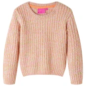 vidaXL Otroški pulover pleten nežno pink 140, (21048054)