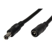 PremiumCord Kabel Podaljševalni napajalni kabel s koaksialnim priključkom 5,5 x 2,5 mm, 1,5 m