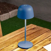 Lindby LED namizna svetilka Arietty, modra, z možnostjo zatemnitve, IP65 - Dnevna soba/jedilnica - Sodobni - Aluminij