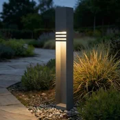 Lucande LED-ulična svetilka Oxido, antracitna, višina 80 cm, IP44 - Sodobni - Nerjaveče jeklo