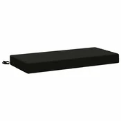Vidaxl Blazina za klop SOEST 100% poliester Črna 60 x 40 x 8 cm