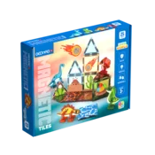 Geomag Geomag magnetne ploščice Dino, 25 delov in 4 figurice dinozavrov
