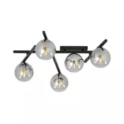 Plafonska svetiljka SMART 5xE14/10W/230V crna/siva