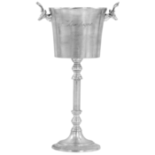 Rashladivac za pjenušac od punog aluminija 39x29x71 cm srebrni