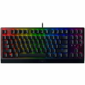 Tipkovnica RAZER BlackWidow V3 Tenkeyless, mehanička, GREEN, RGB, UK+HR Layout, crna, USB