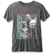 Queen News of the World Burnout Charcoal Grey L Majica