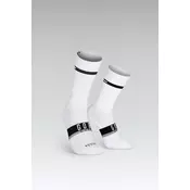 Gobik Kolesarske nogavice SUPERB WHITE UNISEX EXTRA LONG HORIZONT bele XS