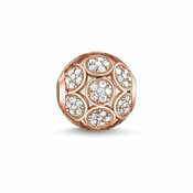Thomas Sabo Karma kroglice peneči krogi roza, bela, 925 srebra, pozlačeno rožno zlato/cirkonij