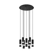 Eglo 39708 - LED luster na sajli BERNABETA 10xGU10/4,6W/230V crna