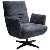 Dieter Knoll FOTELJ, temno modra tekstil