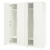PAX/TONSTAD Garderobni sestav, bela/krem bela, 200x60x236 cm